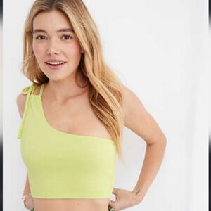Aerie Neon Green Ribbed Top